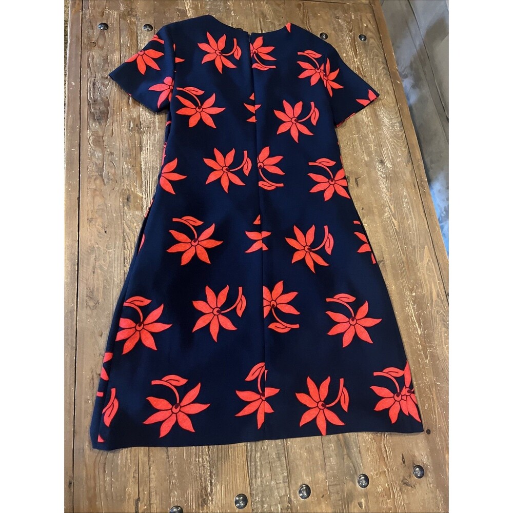 Banana Republic Womens Floral Shift Dress 6 Navy Blue Red 585478-00-1 - Picture 7 of 7